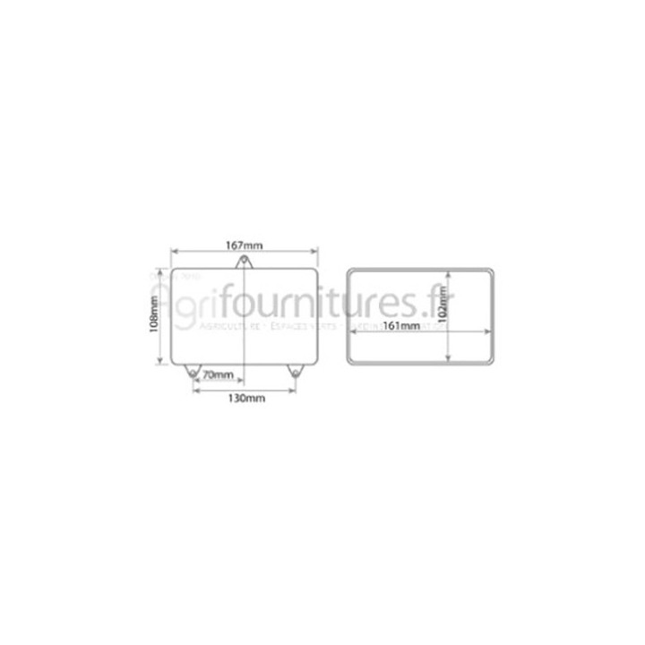 Optique phare avant Bepco 28/181-39 pour tracteur