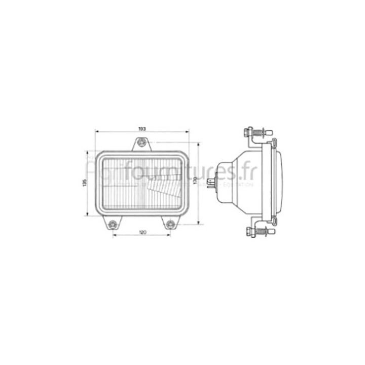 Optique phare avant ''cobo'' gauche et droit Bepco 23/181-29 pour tracteur