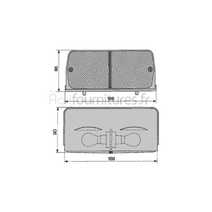 Feu avant - position gauche Bepco 24/1904-15 pour tracteur