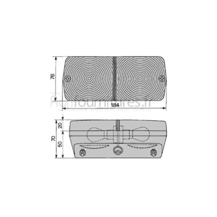 Feu avant position droit Bepco 30/1918-57 pour tracteur
