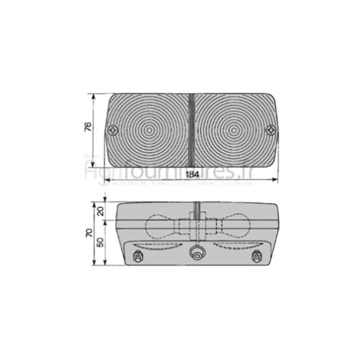 Feu avant position gauche Bepco 30/1918-56 pour tracteur