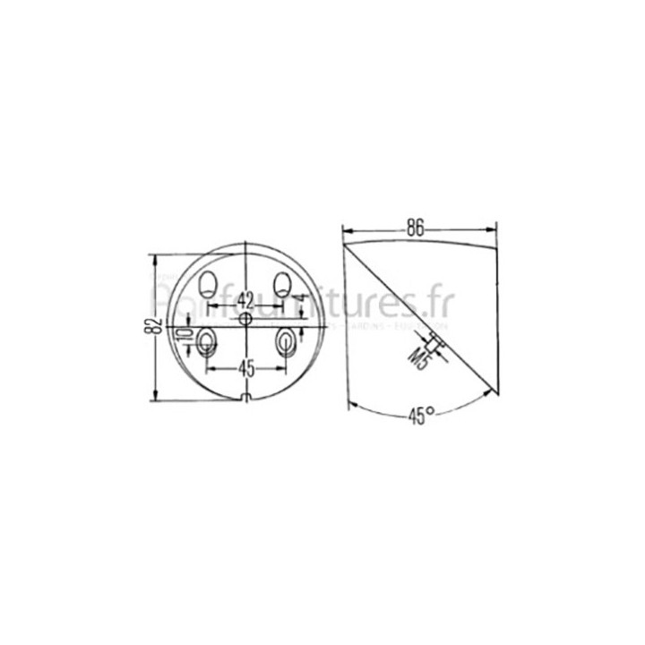 Support éclairage Bepco 63/1934-7 pour tracteur