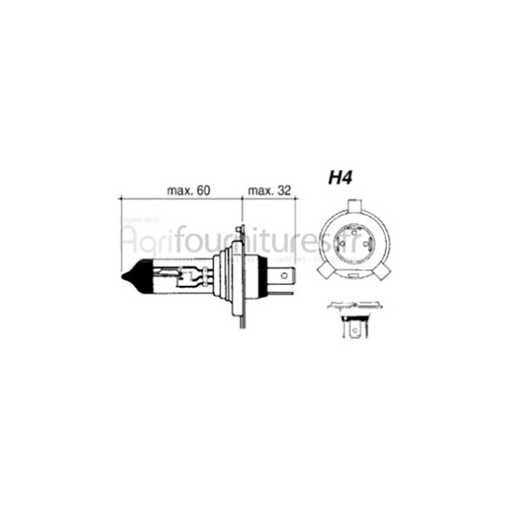 Ampoule 12V - h4 Bepco 63/1955-472