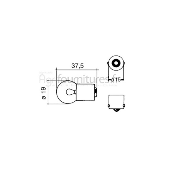 Ampoule x10 12V Bepco 63/1955-207