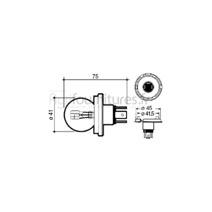 Ampoule asymétrique 12V Bepco 63/1955-410