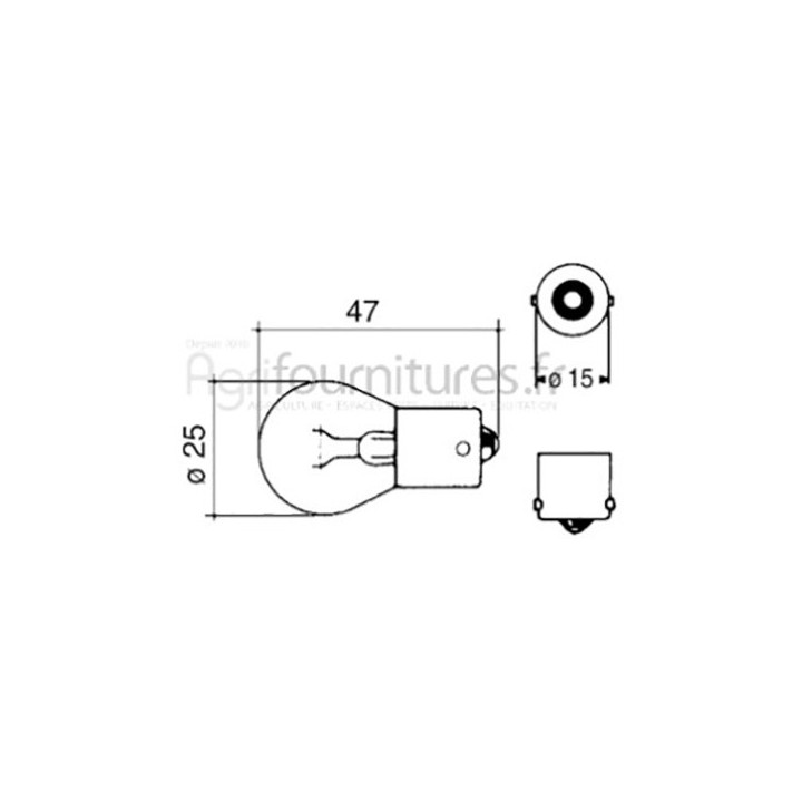 Ampoule x10 12V - 21w Bepco 63/1955-382