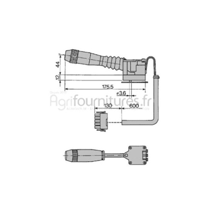 Commutateur multifonction (klaxon-éclairage) Bepco 23/958-23 pour tracteur