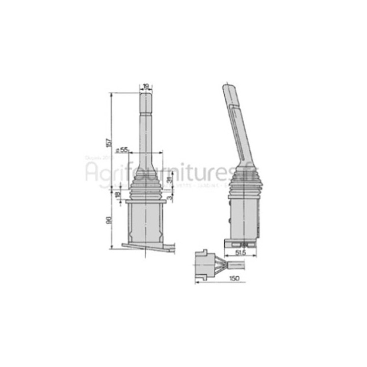 Commutateur multifonction (klaxon-éclairage) Bepco 23/958-13 pour tracteur