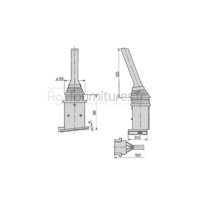 Commutateur multifonction (klaxon-éclairage) Bepco 23/958-14 pour tracteur