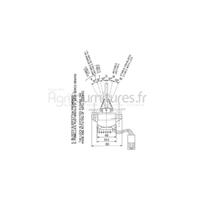 Commutateur multifonction (relevage) Bepco 25/958-27 pour tracteur