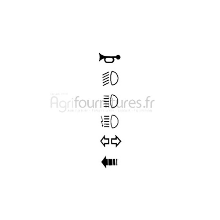 Commutateur multifonction (klaxon-éclairage-clignoteur) Bepco 30/958-36 pour tracteur