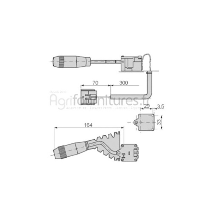 Commutateur multifonction (klaxon-éclairage) Bepco 28/958-31 pour tracteur