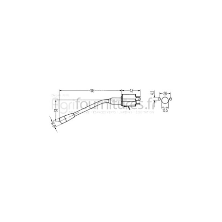 Commutateur multifonction (klaxon-éclairage) Bepco 25/958-1 pour tracteur