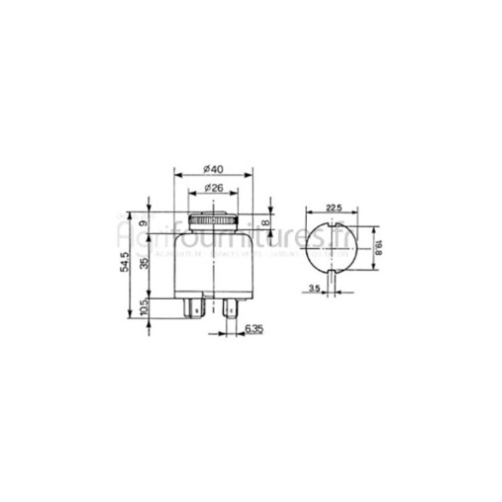Contacteur de démarrage prech. / 0 / cont. / dem. Bepco 29/S7659/6 pour tracteur