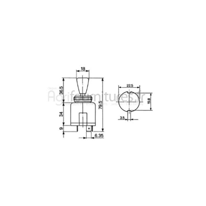 Interrupteur de clignotant Bepco 29/956-20 pour tracteur