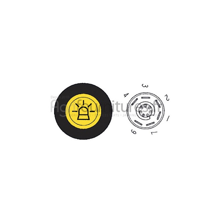 Bouton poussoir gyrophares Bepco 63/1884-7