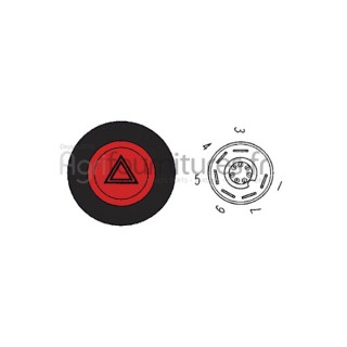 Bouton poussoir feux de détresse Bepco 63/1884-11 pour tracteur