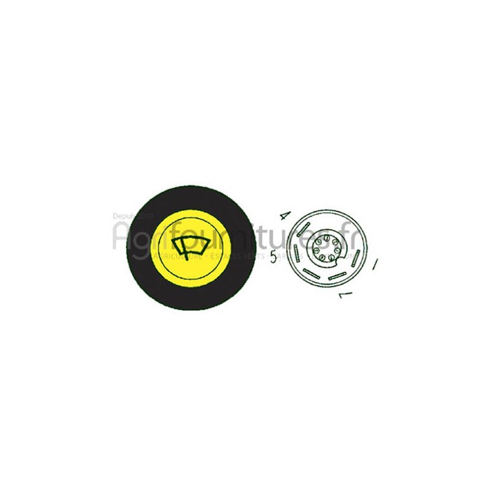 Bouton poussoir essuie glace Bepco 63/1884-18 pour tracteur