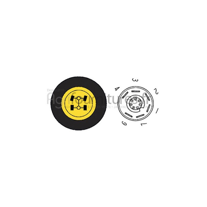 Bouton poussoir enclenchement 4x4 Bepco 63/1884-10 pour tracteur