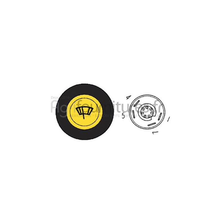 Bouton poussoir essuie glace Bepco 63/1884-15 pour tracteur