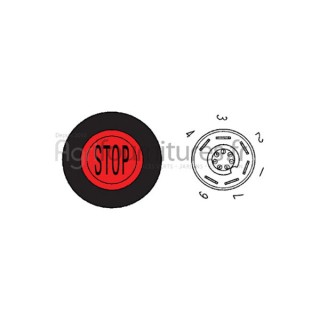 Bouton poussoir stop Bepco 63/1884-12 pour tracteur