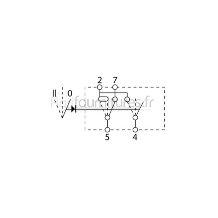 Interrupteur à bascule 3 positions [ii+i-0] Bepco 63/967-6 pour tracteur