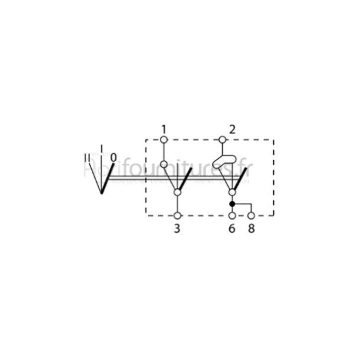 Interrupteur à bascule 3 positions [ii+i-0] Bepco 63/967-18 pour tracteur
