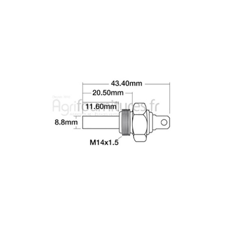 Sonde de température Bepco 28/180-16 pour tracteur
