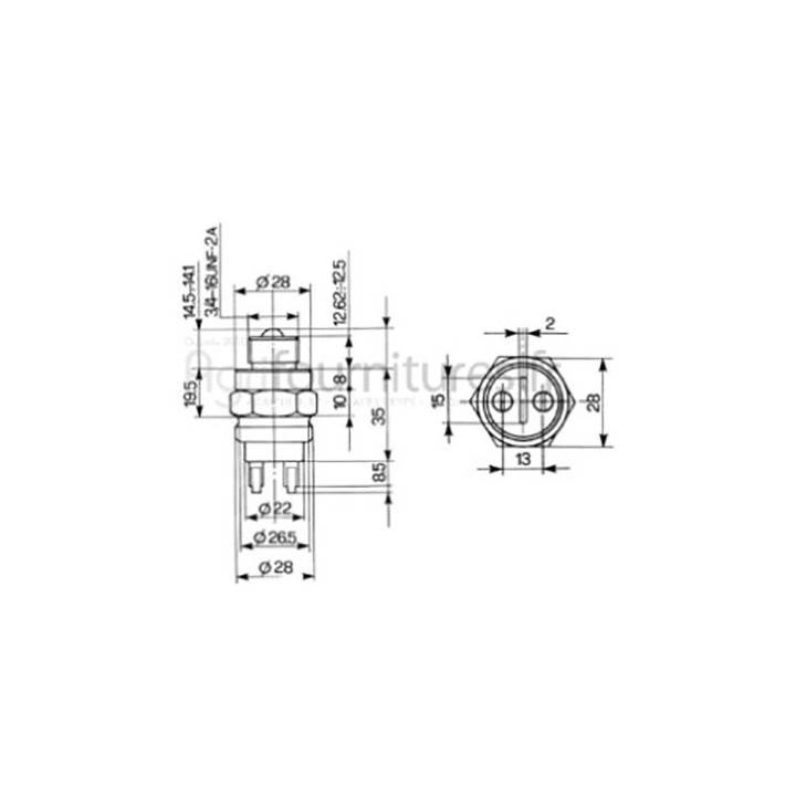 Contacteur 3/4'' - 16 unf - position normal ouvert Bepco 24/187-10