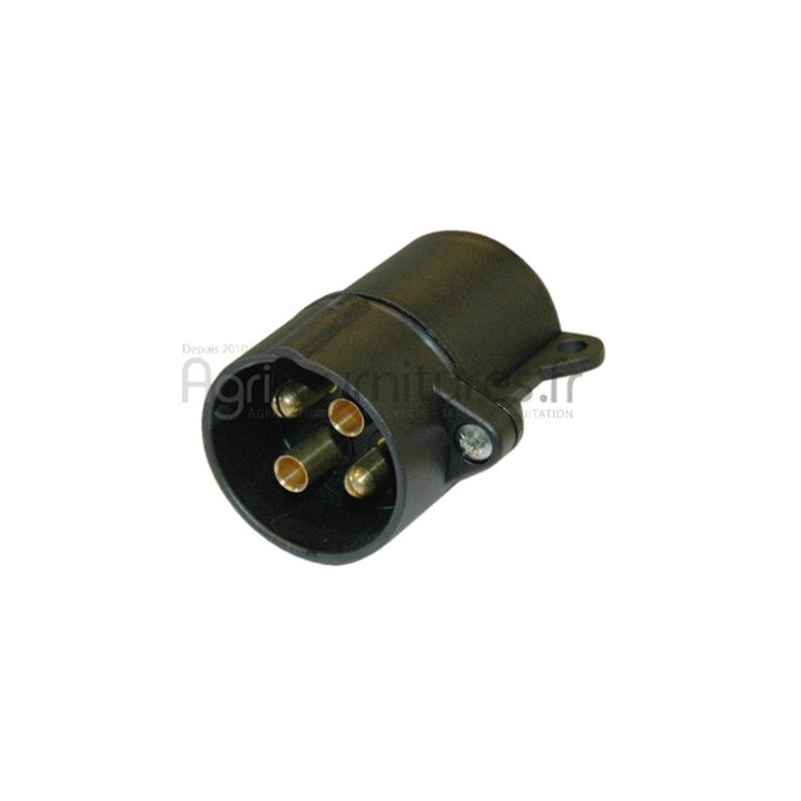 Fiche plastique 4 pôles raccords à vis - 24V. Bepco 63/1970-11