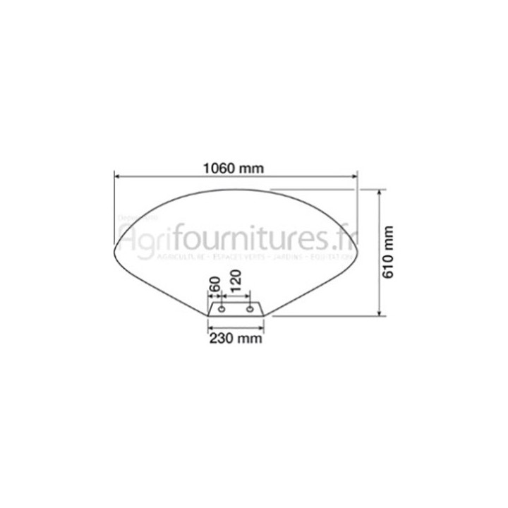 Garde-boue avec renfort intérieur Bepco 30/844-10 pour tracteur