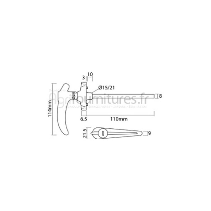 Poignée de porte Bepco 70/4170-18 pour tracteur