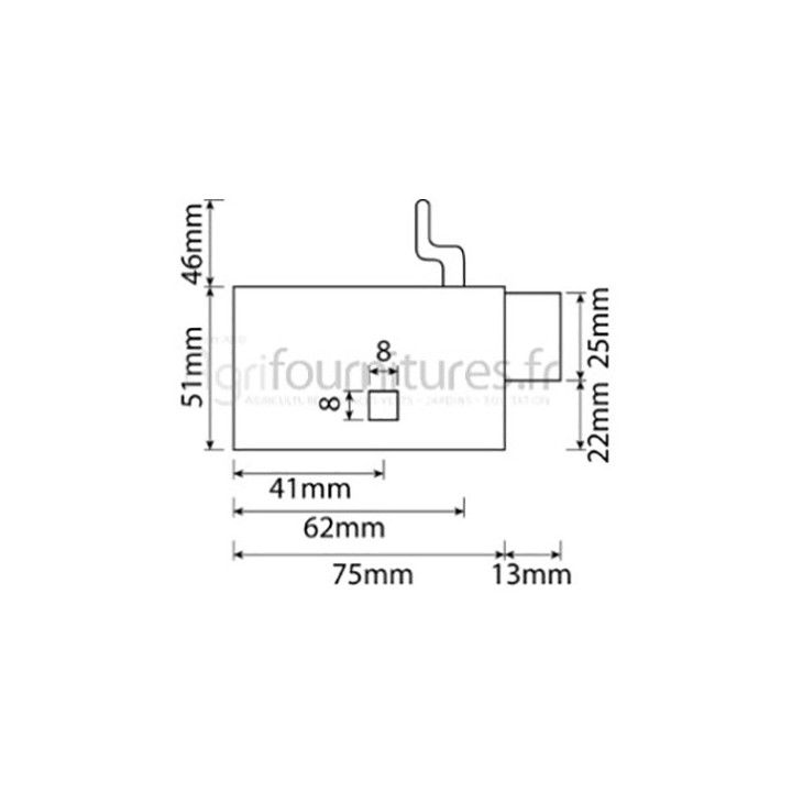 Serrure gauche de porte Bepco 70/4170-14 pour tracteur