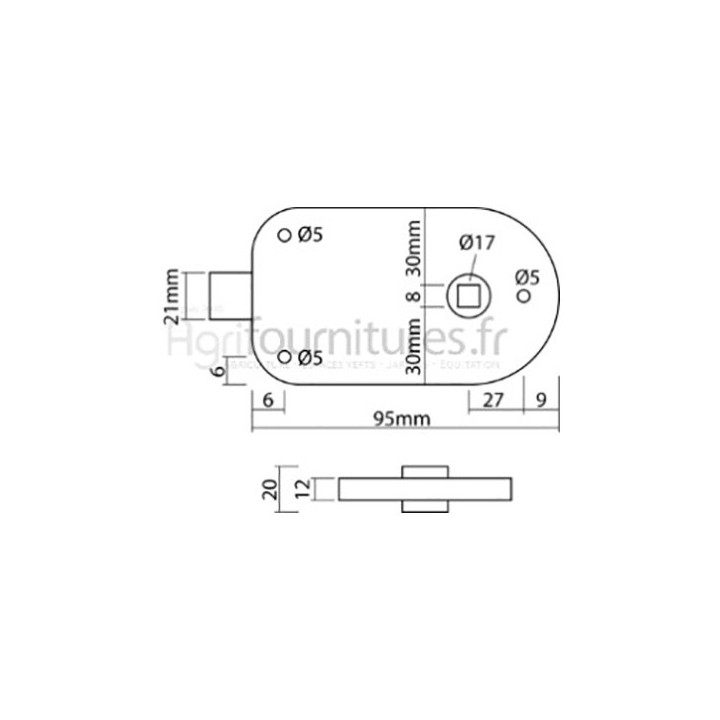 Serrure gauche de porte Bepco 70/4170-90 pour tracteur
