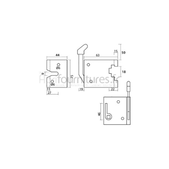 Serrure gauche de porte Bepco 70/4170-19 pour tracteur