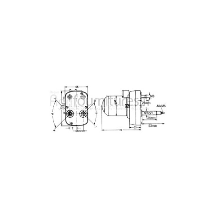 Moteur essuie-glace Bepco 63/1980-45 pour tracteur