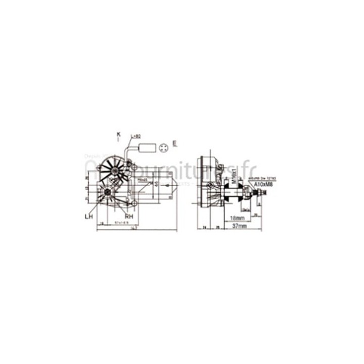 Moteur essuie-glace Bepco 63/1980-28 pour tracteur