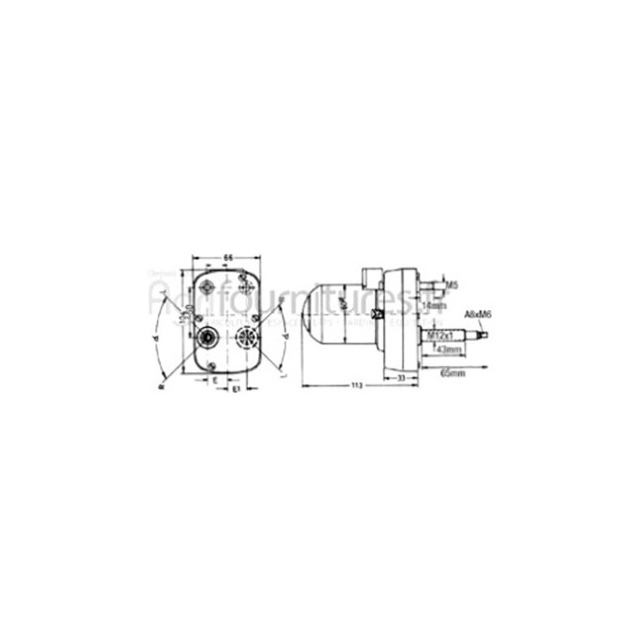 Moteur essuie-glace Bepco 63/1980-27 pour tracteur