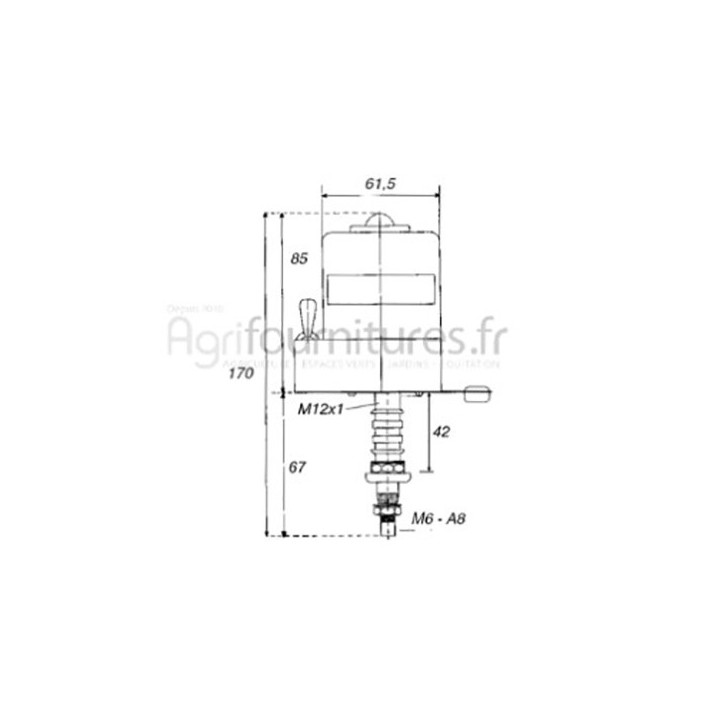 Moteur essuie glace 12V 105° a 67 mm Bepco 63/1980-1