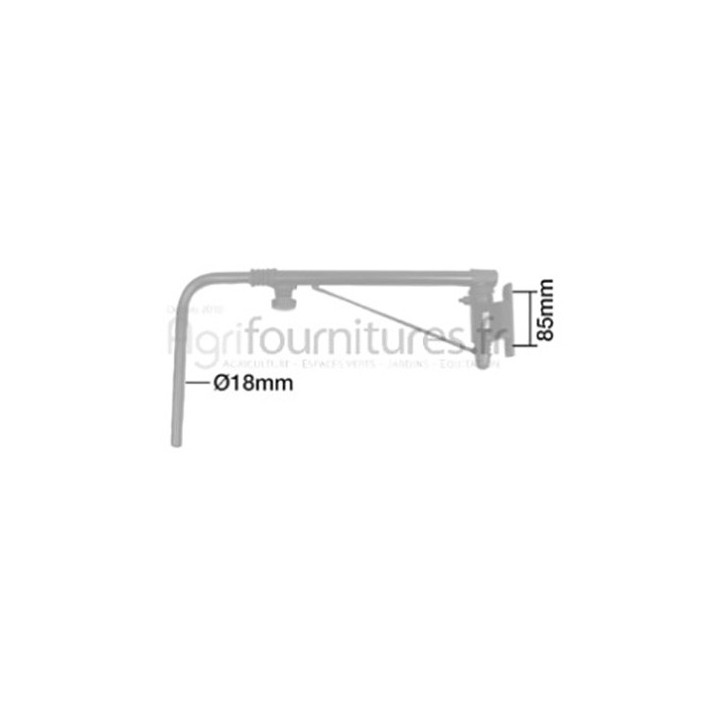 Bras télescopique pour rétroviseur gauche Bepco 28/4172-43 pour tracteur
