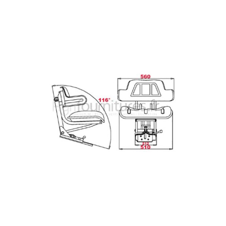 Siège à suspension mécanique jaune Bepco 61/830-825 pour tracteur