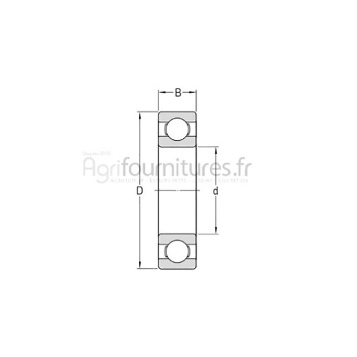 Roulement rigide à billes 6012 Bepco 88/6012 pour tracteur