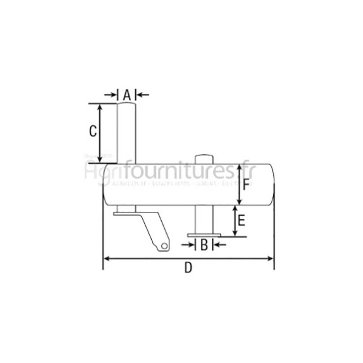 Silencieux d'échappement Ø int. 62 - l. 580 mm - sans asp. de poussiere Bepco 24/165-161