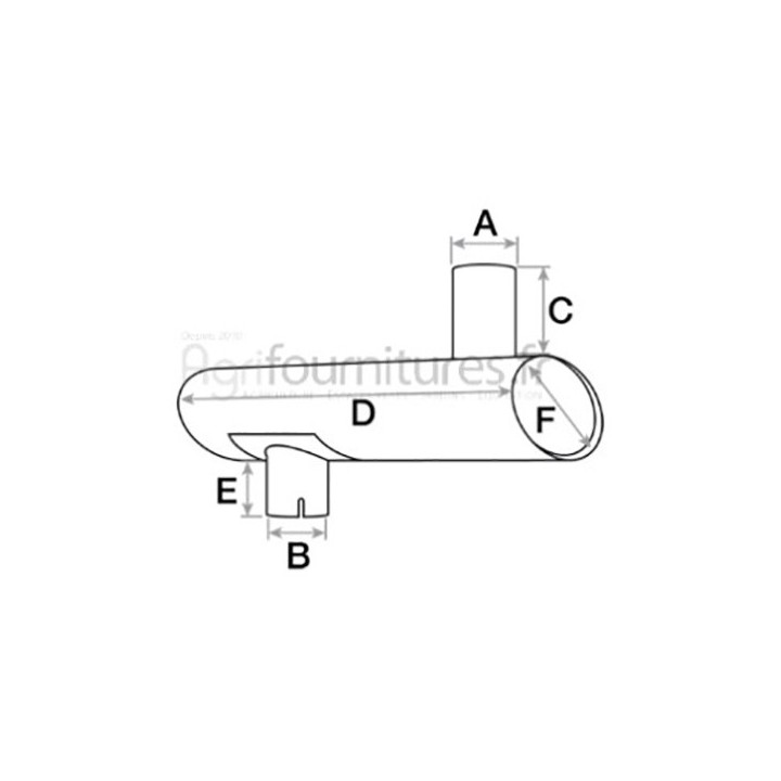 Silencieux d'échappement Ø int. 80 - l. 510 mm Bepco 25/165-103 pour tracteur