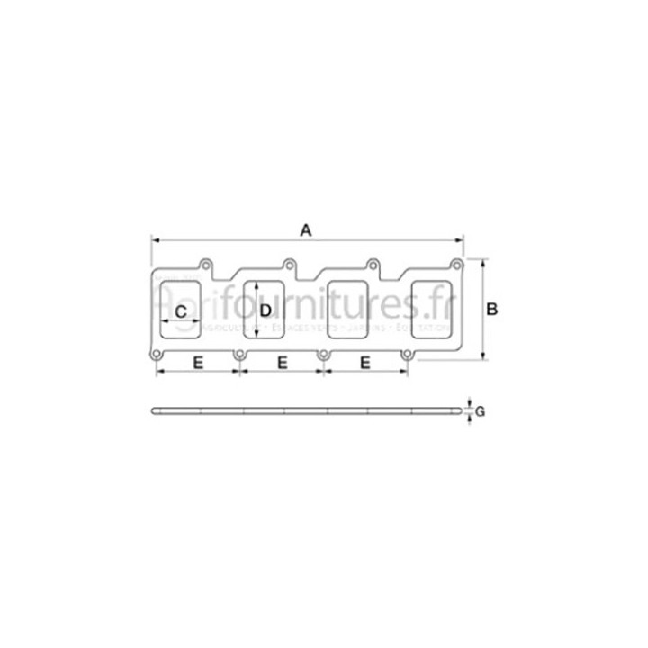 Joint de collecteur d'échappement 37.2 x 50 mm Bepco 24/66-13 pour tracteur industriel