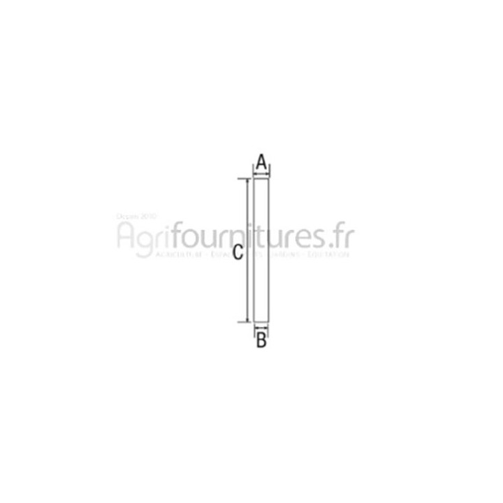 Tube d'extension Ø 64 - l. 1060 mm échappement Bepco 30/166-15 pour tracteur