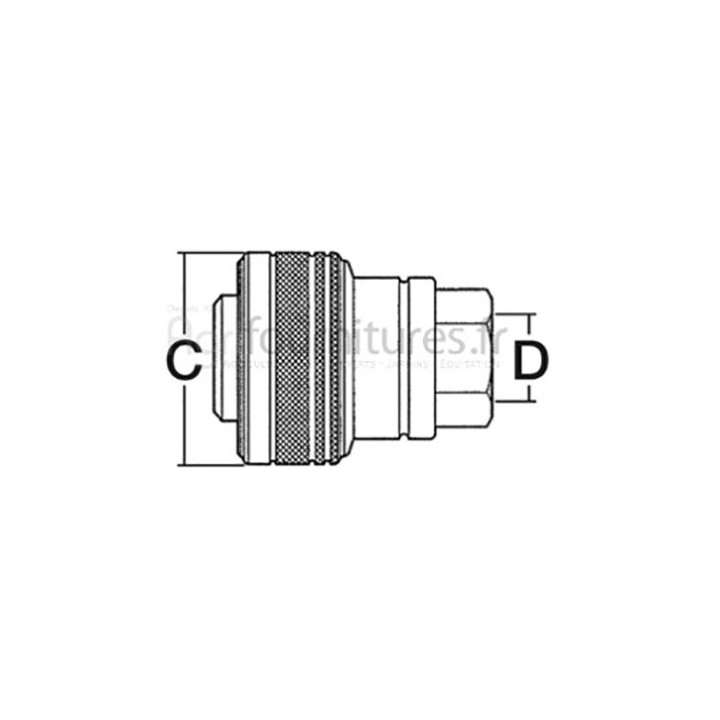 Valve pour système de freinage (partie femelle) m18x1,5 - coupleur Ø 44mm Bepco 69/906-5