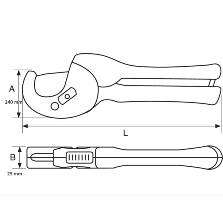 Coupe-tubes plastique 411-42 Bahco, diamètre 42 mm