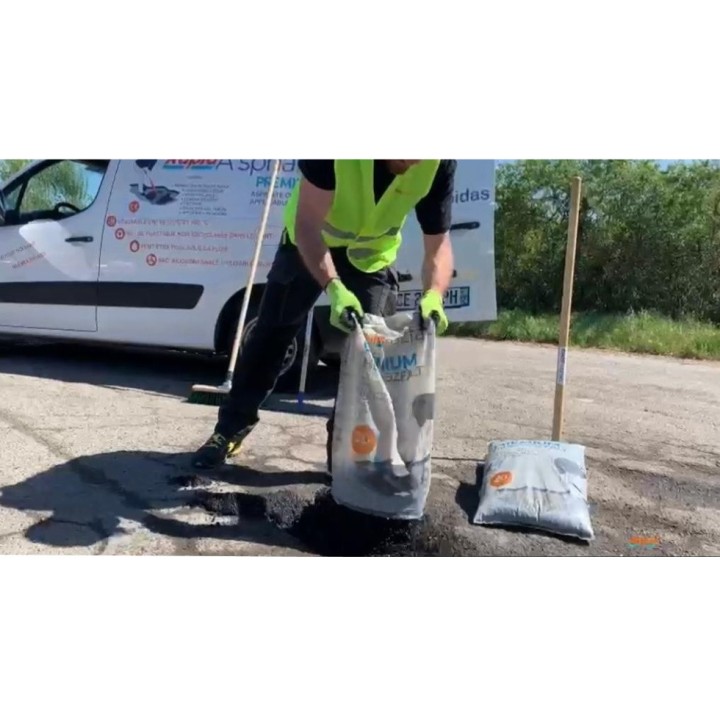 Enrobé - Goudron - Bitume à froid Premium longue durée Rapid Asphalt, Prêt à l'emploi sac 15 kg