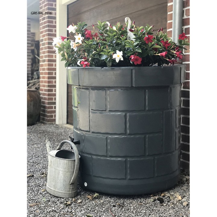 Puit collecteur d'eau gris 340 L Plast'Up